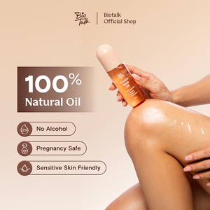 [NEW LAUNCH] Biotalk Stretch Mark Oil | 100ml | 100% Natural Oil | Mencegah & Menyamarkan Stretch Mark