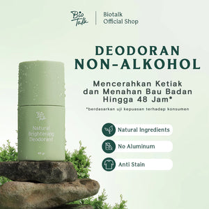 [NEW LAUNCH] Biotalk Natural Brightening Deodorant | 30ml | Non Aluminium | Natural | Deodoran Alami | Menahan Bau Badan dan Mencerahkan Ketiak