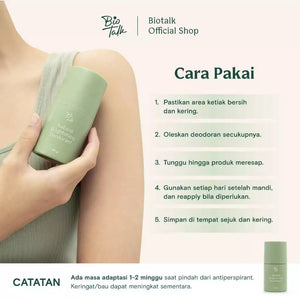 [NEW LAUNCH] Biotalk Natural Brightening Deodorant | 30ml | Non Aluminium | Natural | Deodoran Alami | Menahan Bau Badan dan Mencerahkan Ketiak
