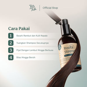 [NEW LAUNCH] Biotalk Roots Strength Shampoo I 250ml I Non SLS/SLES I Natural I Perawatan Rambut Rontok Karena Catokan Styling Hairdryer Kering Rontok Karena Pewarnaan Rambut