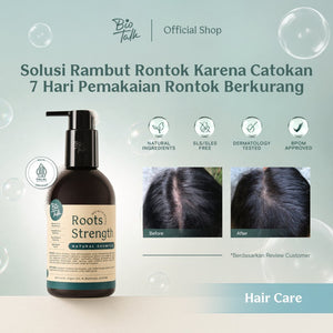 [NEW LAUNCH] Biotalk Roots Strength Shampoo I 250ml I Non SLS/SLES I Natural I Perawatan Rambut Rontok Karena Catokan Styling Hairdryer Kering Rontok Karena Pewarnaan Rambut