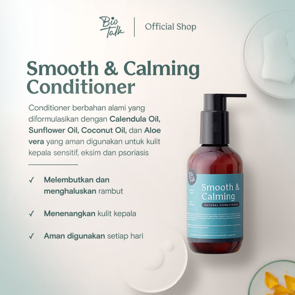 Biotalk Bundle Roots Strength Shampoo + Conditioner I Bundle Hairfall Routine I Non SLS/SLES I Non Silicone I Natural I Merawat Rambut Rontok dan Merawat Rambut Rusak I Aman Digunakan untuk Kulit Kepala Sensitif Normal Eksim Psoriasis