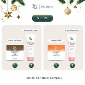 Biotalk Natal Hampers | Brightening Lotion | Pure Kojic Soap | Coffee Scrub Soap